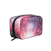 Stars Of A Planet And Galaxy In A Free Space Printing Cosmetic Bag with Zipper Multifunction Toiletry Pouch Storage Bag for Women