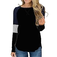 Christmas Tshirts Shirts for Women Relaxed O-Neck Long T Shirt Work Utility Fitted Fall Blouses for Women 2022