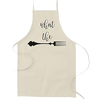 What the Fork Pun Funny Parody Cooking Baking Kitchen Apron