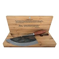 Artisan Forged Steel Thai Moon Knife - Authentic Traditional Carbon Steel Knife Hand Crafted in Thailand