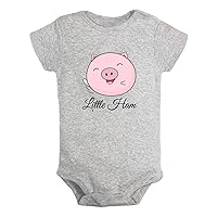 Little Ham Funny Rompers, Newborn Baby Bodysuits, Infant Cute Pig Jumpsuits, 0-24 Months Babies One-Piece Outfits