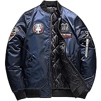 Men's Lightweight Reversible MA-1 Flight Bomber Jacket Casual Winter Fall Quilting Jacket Military Outerwear