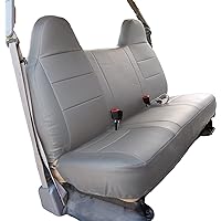 Grey Artificial Leather Custom fit Bench Front seat Cover Designed for Ford F-250 & F-350 1995-2010