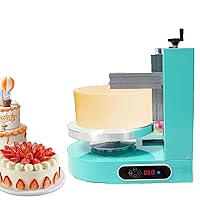 Cake Cream Spreading Coating, Birthday Cake Smoothing Decorating Machine, Adjustable Cake Scraper for 4-12inch Cake 304 Stainless Steel Green