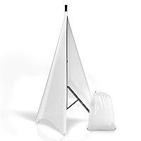 Pyle Universal Tripod Scrim-Double Sided DJ Speaker/Light Skirt Cover w/Straps, Bag, Made from Stretchable Lycra Spandex, Fit Stands Up to 75” x 43 PSCRIMW2 (White)