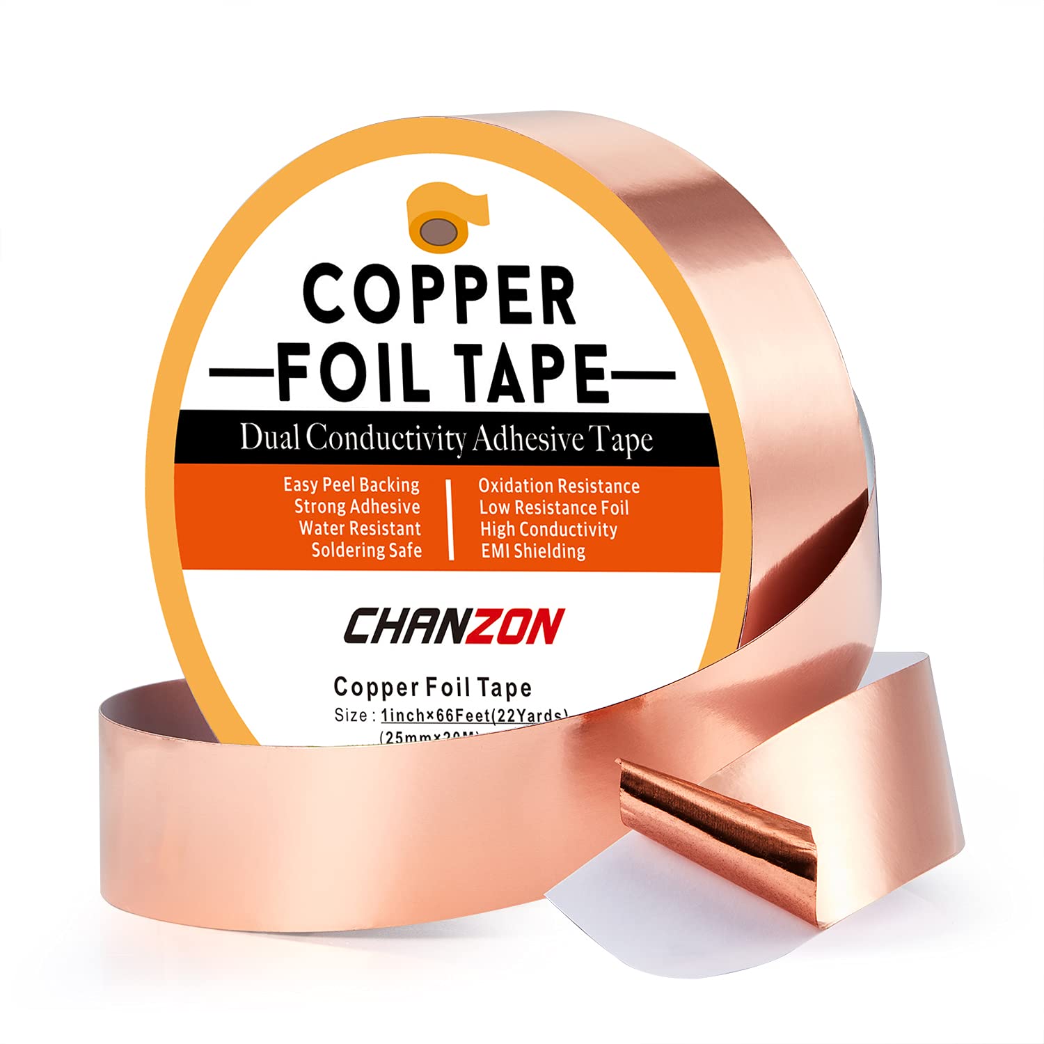 Copper Foil Tape 1/8Inch x 22Yards 4 Rolls with Double Sided Conductive  Adhesive
