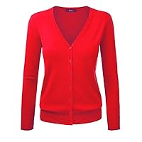 Women's Basic Button Closure Cardigan, knit jacket