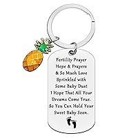 Xiahuyu IVF Infertility Gifts Keychain Fertility Prayer Gifts IVF Pineapple Gifts IVF Support Gift IVF Pregnant Wish Gift IVF Encouragement Gift IVF Gifts for Women