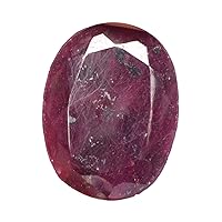 AA Quality Red Ruby Loose Gem 57.00 Ct Dark Red Stone, Egl Certified Ruby Oval Cut Ruby Faceted Gemstone