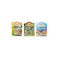 Melissa & Doug Reusable Puffy Sticker Wild Adventures Play Set 3-Pack (118 Stickers: Safari, Dinosaur, Ocean) - FSC Certified