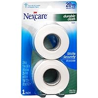 Nexcare Durapore Durable Cloth Tape 1 Inch X 10 Yards, 2 ea (Pack of 6)