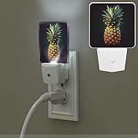 LED Night Light Plug into Wall Pineapple Nightlight with Dusk to Dawn Sensor 0.5W Plug in Night Light Auto-On/Off Night Lamp for Hallway, Bedroom, Bathroom