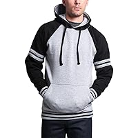 G-Style USA Premium Heavyweight Contrast Raglan Sleeve Pullover Hoodie Sweatshirt