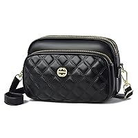 Banbituy Small Leather Shoulder Bag for Women Trendy, Crossbody Tote Purse Lightweight Handbag Satchel with Zipper Closure