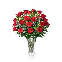 Fresh Flowers For Mothers Day Delivery - Next-Day Delivery - 24 Roses Flowers - Fresh Bouquet for Delivery - Fresh Cut Long Stem Roses Bouquet of Flowers Birthday Gifts for Women - Aquarossa Farms