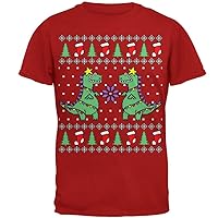 Tree Rex T Rex Ugly Christmas Sweater Mens Soft T Shirt