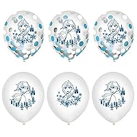 Assorted Colors Disney Frozen 2 Premium Latex Confetti Balloons - 12