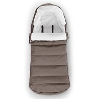 UPPAbaby CozyGanoosh Footmuff/Easily Attaches to Strollers + RumbleSeat/Ultra-Plush, Weather-Proof/Theo (Dark Taupe)