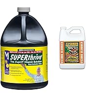 SUPERthrive VI30179 Plant Vitamin Solution, 1 Gallon, Clear & Hydrofarm FX14020, 1 Gallon Tiger Bloom Fertilizer