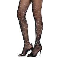 LUCKELF Women's Shimmer Tights Silk Reflections Control Top Pantyhose Sparkly Rhinestone Sheer Stockings