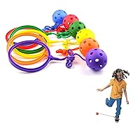 Lemon Twist Skip Toy, 6 Pcs Variety Colors Skip Jump Rope - Skip It - Sport Swing Skip Ball Game - Play Indoor and Outdoor,Playground, Gym Class, & Home for Boys Girls and Kids