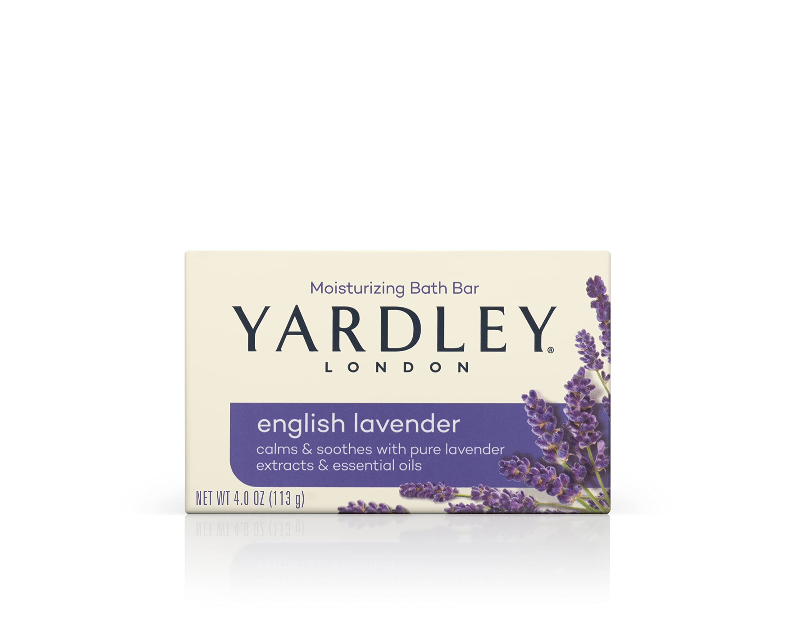 Yardley London English Lavender Naturally Moisturizing Bath Bar, 4.25 ounce