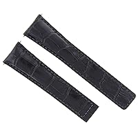 Ewatchparts 20MM LEATHER BAND STRAP COMPATIBLE WITH TAG HEUER CARRERA AQUARACER FIT FC5037-5039 BLACK