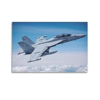EA-18G Growler Aircraft Military Poster US Navy Aircraft Photography Picture Blue Creative Wall Decoration Office Bedroom Large Aviation Wall Art Cool Decorative Picture Gift Canvas Wall Art Prints F