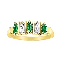 Rings for Women 14K Gold Plated Silver Ring Classic 3 Stone Precious Gemstone and Diamond Ring Jewelry for Women Sterling Silver Rings for Women Girls Ring Size 5,6,7,8,9,10
