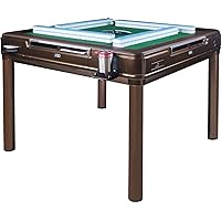Solor Automatic Mahjong Table with 4 USB Chargers - 56 mm Tiles (Blue & Green) & 1 Cloth Cover Mah Jongg 四川麻将108张专用不适用其他玩法