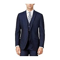 Mens Short Slim Two Button Wool Blazer Jacket