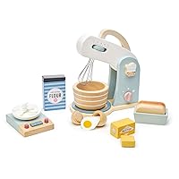 Tender Leaf Toys - Mini Chef Home Baking Set - 27 Pcs Wooden Baker's Mixing Set - Classic Toy for Pretend Cooking - Develops Social, Creative & Imaginative Skills - Learning Role Play - Age 3+