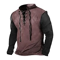 Men Fashion Retro Sweatshirt 3d Digital Print Long Sleeve Loose V Neck Tshirt Casual Large Size Pullover Tops