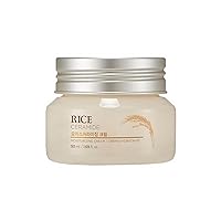 Rice Ceramide Moisturizing Cream - Rice Extract + Rice Bran Oil - Hydrating Targets Dryness, Brightening - Dermatologically Tested - Lightweight Moisturizer Face Cream - Korean Skin Care