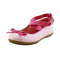 skyhigh Girl's Dress Shoes Ballet Flat with Ankle Wrap Toddler Size
