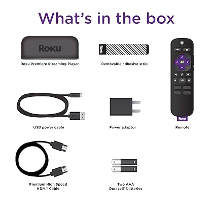 Roku Premiere | HD/4K/HDR Streaming Media Player, Simple Remote and Premium HDMI Cable, Black