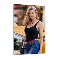 NUKY Mia Melano Poster Canvas Poster Wall Art Decor Print Picture Paintings for Living Room Bedroom Decoration Panel Hanging Posters Vertical Frame-style 24x36inch(60x90cm)