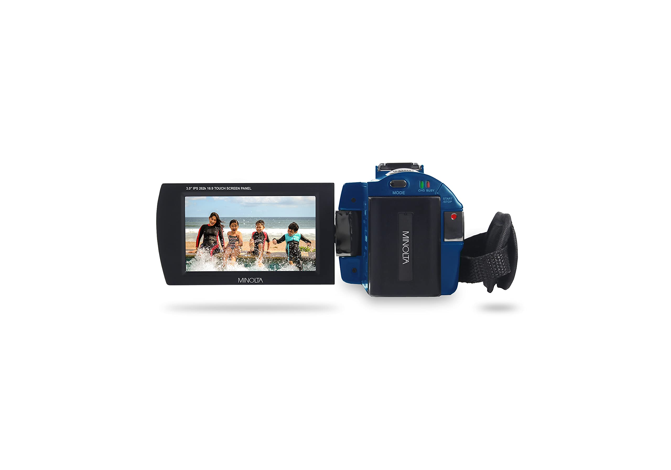 Minolta 2K Ultra HD Camcorder with Infrared Night Vision MN2K10NV, Blue