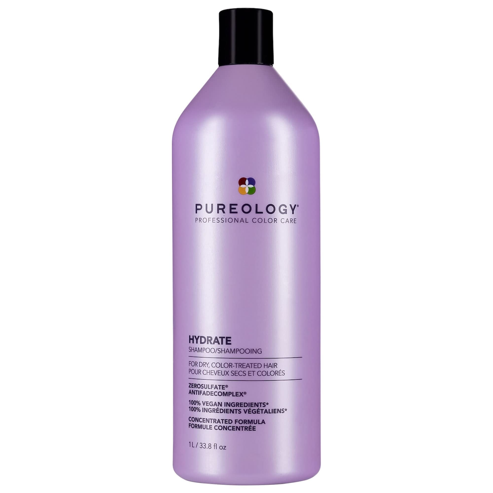 Pureology Hydrate Moisturizing Shampoo | Softens and Deeply Hydrates Dry Hair | For Medium to Thick Color Treated Hair | Sulfate-Free | Vegan