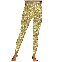 Sequin Leggings Pant Women Sparkly Glitter Elastic High Slim Tight Pants Fashion Party Club Bling Legging Trousers