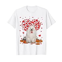 American Eskimo Dog Heart Valentines Day Dog Dad Dog Mom T-Shirt