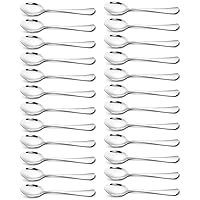 Briout Teaspoons, 24 Piece Spoons Silverware, 6.7 Inches Premium Food Grade Stainless Steel Tea Spoons, Kitchen Dessert Spoons Set, Mirror Finish Dishwasher Safe