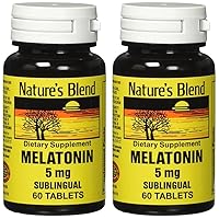 Nature's Blend Melatonin 5 mg 60 Tabs, Assorted (Pack of 2)