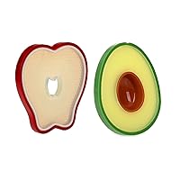 Nuby 100% Silicone Fruit Teether, 3M+, Apple & Avocado