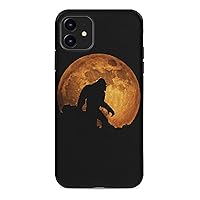 Red Moon Bigfoot iPhone Case Cover Compatible with iPhone 7/iPhone XR/iPhone Xs Max/iPhone 11/iPhone 11Pro/iPhone 11Pro Max Cute, black-style