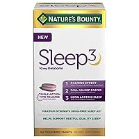 Nature's Bounty Sleep3 10mg. Melatonin, 120 Tablets