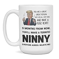 Drumpet Grandparent Pregnancy Announcement Ninny Mug Baby, 15-Ounce White
