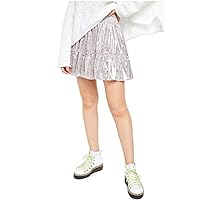 Free People Womens Metallic Floral Bubble Skirt
