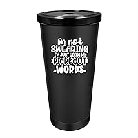I'm Not Swearing I'm Using My Workout Words Stainless Steel Tumbler With Lids,Gifts For Moms,Skinny Wine Tumbler With