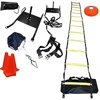 Bluedot Trading Power Running Training Speed Weight Sled, Ladder, Agility Cone Set for Athletic Exercise and Speed Improvement, Conditioning, and Cross-Training